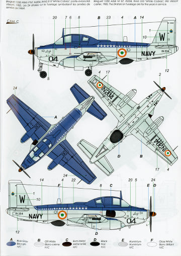 Frrom-Azur FR0031 Breguet 1050 Alize 1G India White Cobras 1:72