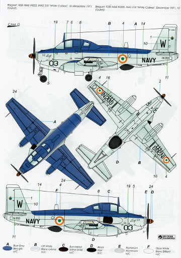 Frrom-Azur FR0031 Breguet 1050 Alize 1G India White Cobras 1:72