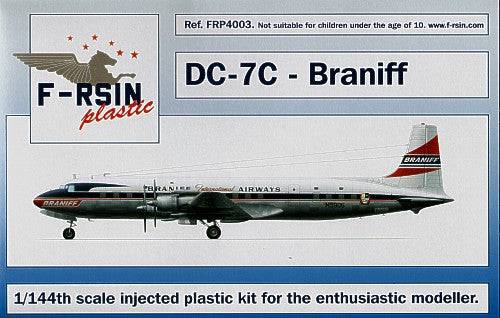 F-rsin Plastic FRP4003 1:144 Douglas DC-7C Decals Braniff