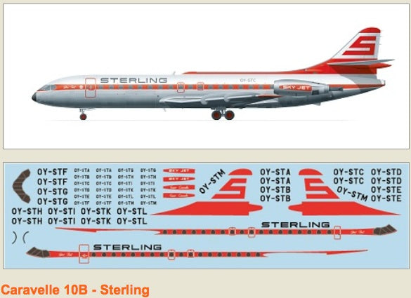 F-rsin Plastic FRP4073 1:144 Caravelle 10B Sterling