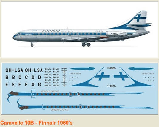 F-rsin Plastic FRP4074 1:144 Caravelle 10B Finnair 60