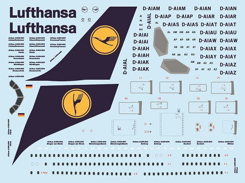 F-rsin FRP4079 Airbus A300-600 Lufthansa (inc Beluga parts) 1:144