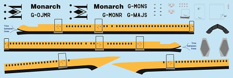 F-rsin FRP4083 Airbus A300-600 Monarch (inc Beluga) 1:144