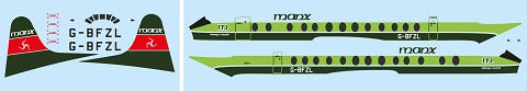 F-rsin Plastic FRP4085 1:144 Vickers Viscount 800 with Manx Airline decal
