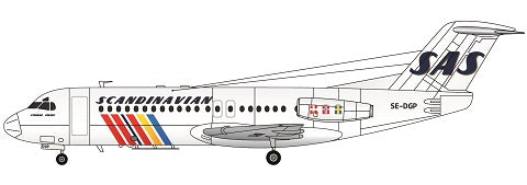 F-rsin Plastic FRP4095 1:144 Fokker F-28-4000 SAS