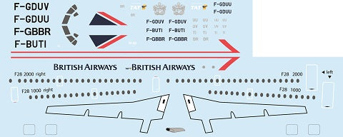 F-rsin Plastic FRP4098 1:144 Fokker F-28-1000 British Airways/TAT