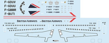 F-rsin Plastic FRP4098 1:144 Fokker F-28-1000 British Airways/TAT