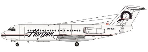 F-rsin Plastic FRP4116 1:144 Fokker F-28-4000 Horizon Air