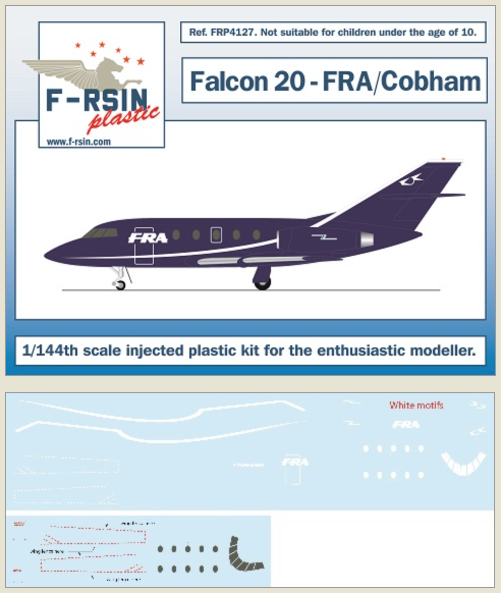 F-rsin Plastic FRP4127 1:144 Dassault Falcon 20 FRA/Cobham