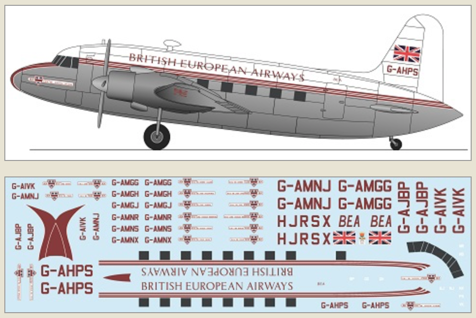 F-rsin Plastic FRP4128 1:144 Vickers Viking British European Airways