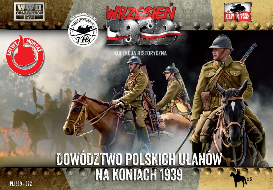 First To Fight Kits FTF072 1:72 Polish Uhlans command on horseback