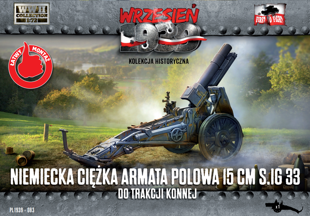 First To Fight FTF083 German 15cm sIG 33 (Horse Traction) 1:72