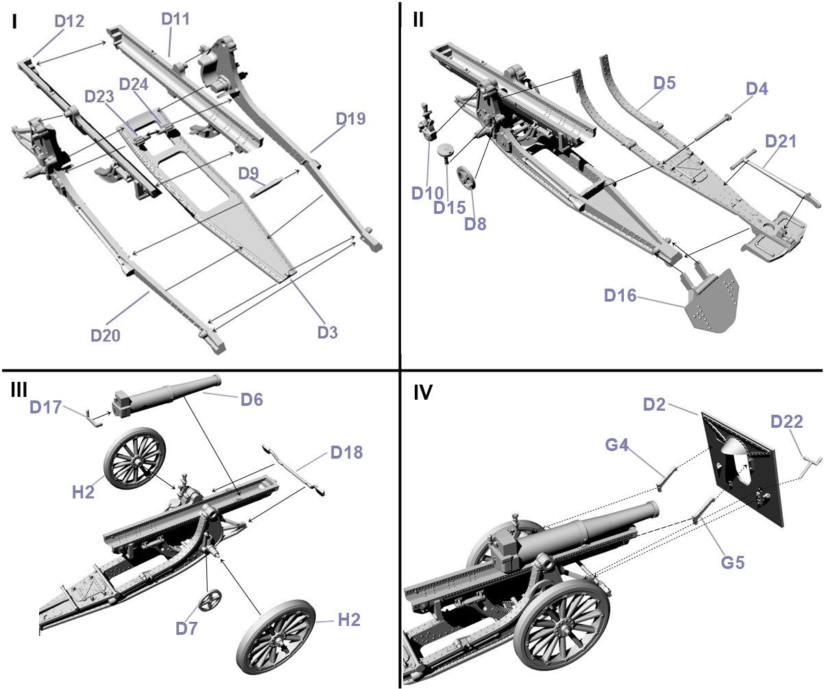 First To Fight Kits FTF088 1:72 155mm Howitzer, M1918