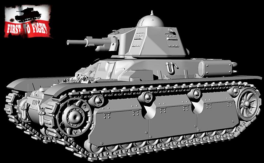 First To Fight FTF119 French Renault R40 Tank with SA38 Gun 1:72