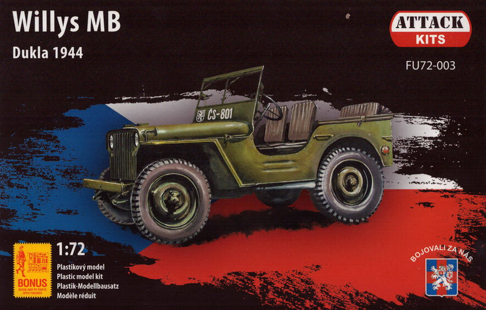 Attack Kits FU72-003 Willys MB Dukla 1944 (S-Model + Resin/Figures) 1:72
