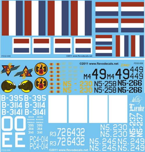 Flevo Decals FV32008 1:32 ML-KNIL 1942-1947 Pt.2