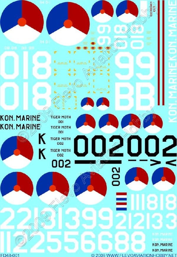 Flevo Decals FV48001 1:48 Royal Netherlands Navy Pt 1