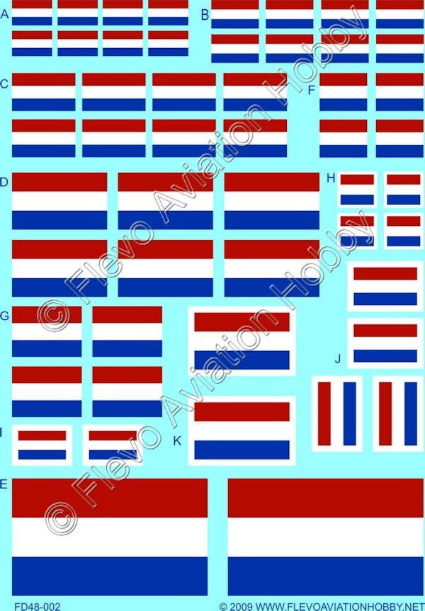 Flevo Decals FV48002 Netherlands East Indies National Insignia 1942-46 1:48