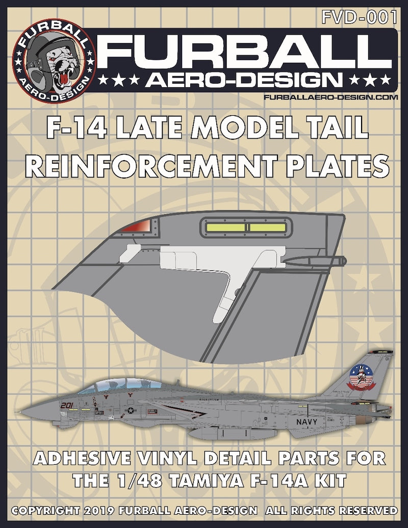 Furball Aero-Design FVD001 1:48 Grumman F-14A Tomcat adhesive vinyl detail parts
