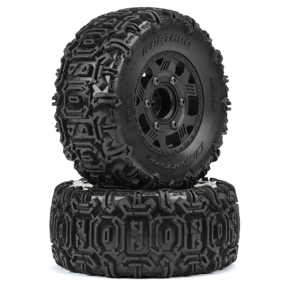 Duratrax Warthog SC 2.2"/3.0" Off-Road Tires Mounted on Ripper Black DTX564610