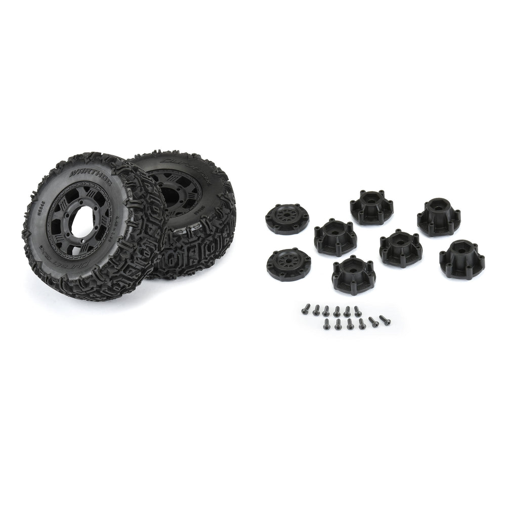 Duratrax Warthog SC 2.2"/3.0" Off-Road Tires Mounted on Ripper Black DTX564610