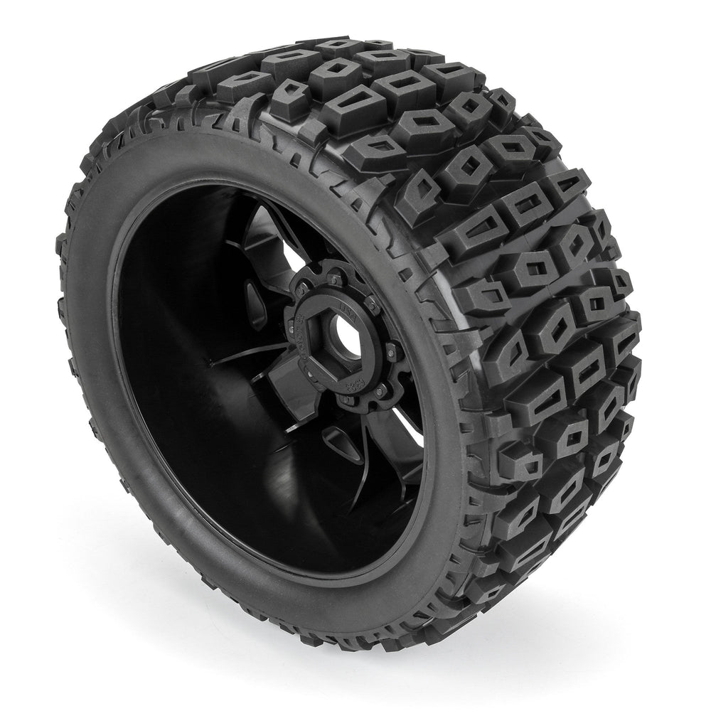 Duratrax Brutus F/R 5.7" Monster Truck Tires MTD 24mm Black Rippe 1:6 DTX565010