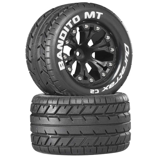 Duratrax Bandito MT 2.8" Truck Mounted 1/2" Offset C2 Black (2) DTXC3504