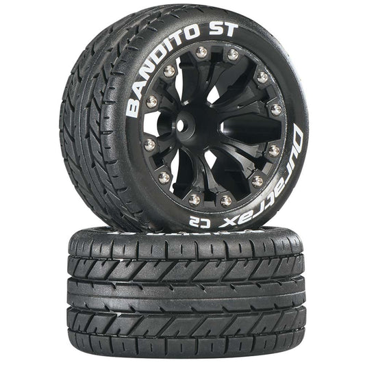Duratrax Bandito ST 2.8" Truck Mounted 1/2" Offset C2 Black (2) DTXC3544