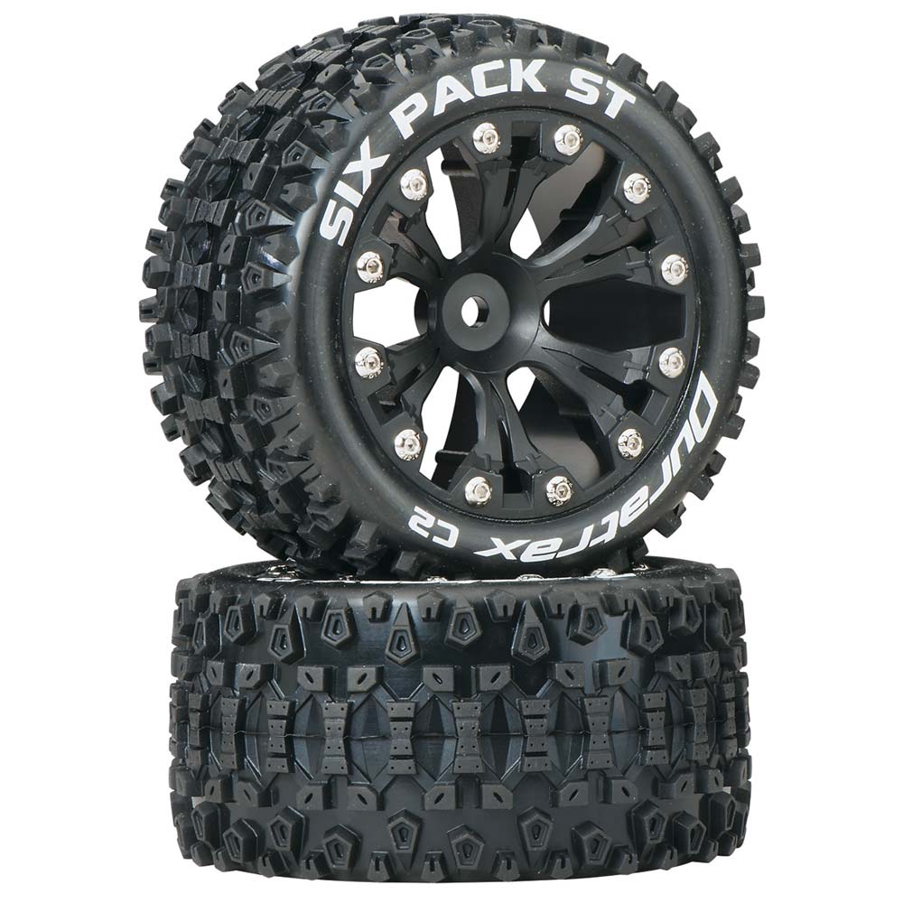 Duratrax Sixpack ST 2.8" Truck 2WD Mounted Rear C2 Black (2) DTXC3560