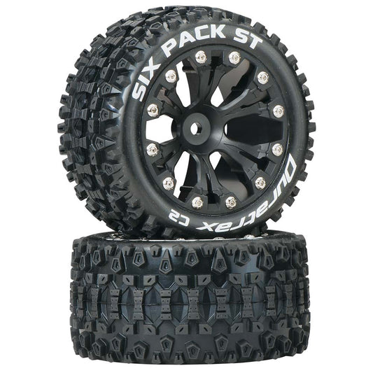 Duratrax Sixpack ST 2.8" Truck 2WD Mounted Rear C2 Black (2) DTXC3560