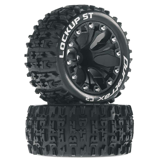 Duratrax Lockup ST 2.8 Mounted Offset Black (2) DTXC3568