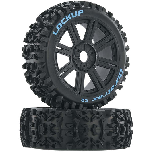 Duratrax Lockup Buggy Tire C2 Mounted Spoke Black (2) DTXC3616