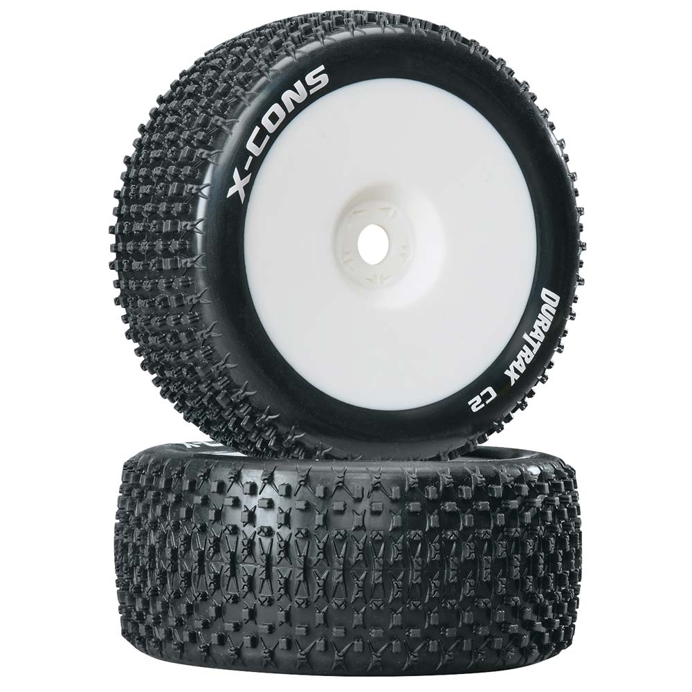 Duratrax X-Cons 1/8 Truggy Tire Mounted (2) DTXC3660