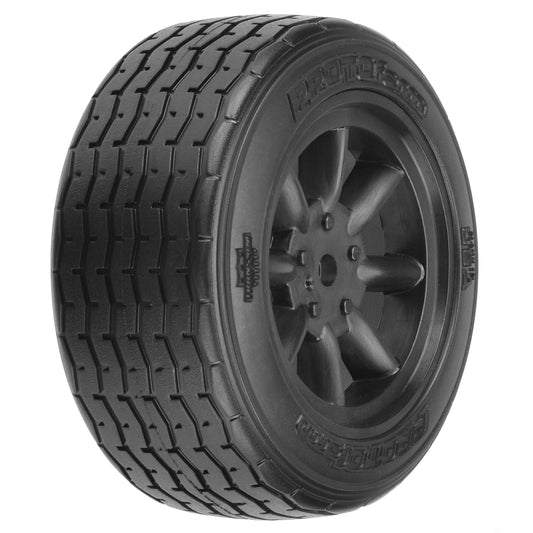 Protoform 1:10 PROTOform VTA Front 26mm VTA Tires Mounted 12mm Blk Whe PRM10140-18
