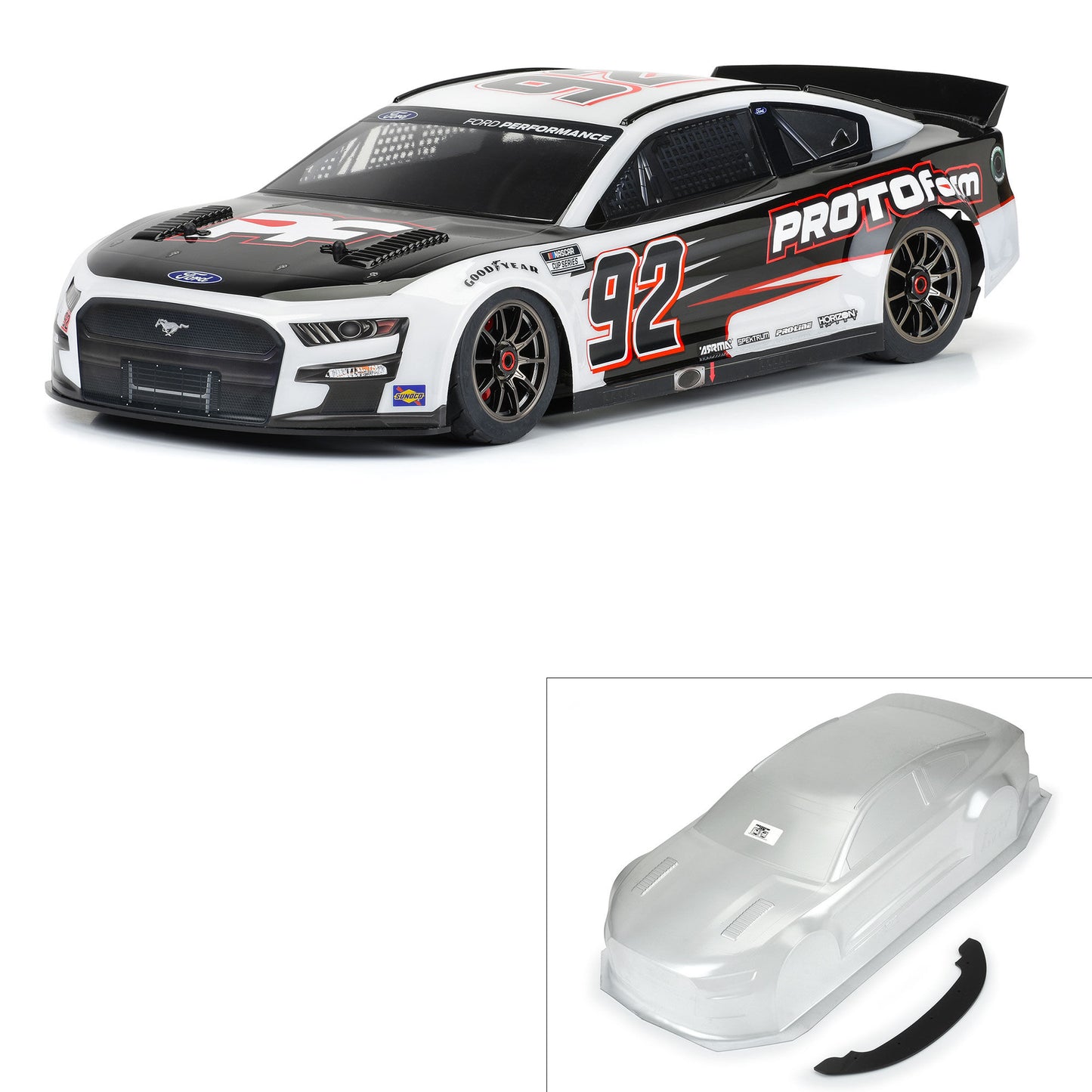 Protoform 2022 NASCAR Cup Series Ford Mustang Clear Body Infracti 1:7 PRM1587-00