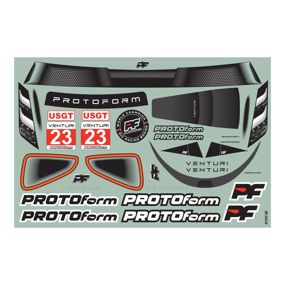 Protoform Venturi GT Clear Body: 190mm Touring Car 1:10 PRM1591-25