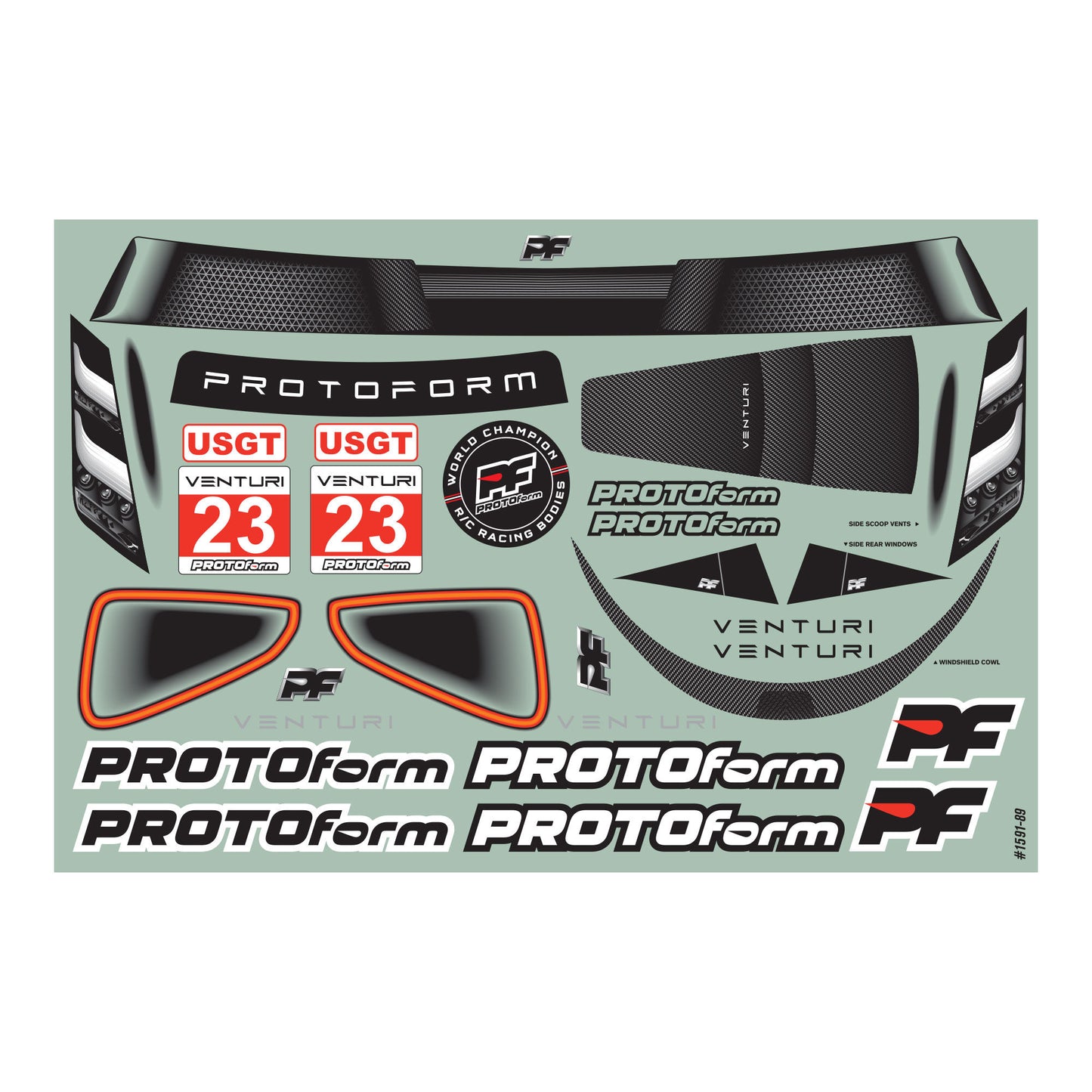 Protoform Venturi GT Clear Body: 190mm Touring Car 1:10 PRM1591-25