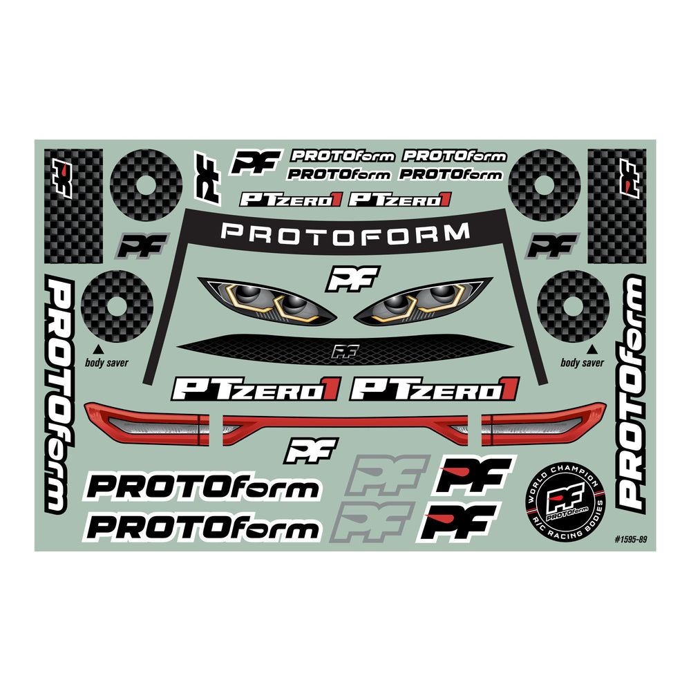 Pro-Line Racing PTzero1 Light Weight Clear Body for 190mm TC 1:10 PRM159525
