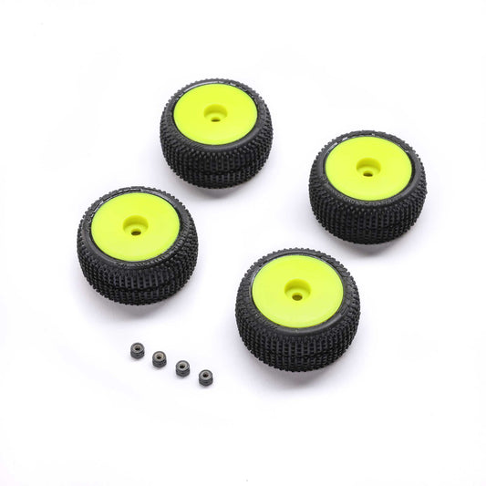 Pro-Line Racing Blockade Tire, OE, Wheel, Yellow, Mounted: Micro-T PRO-2632