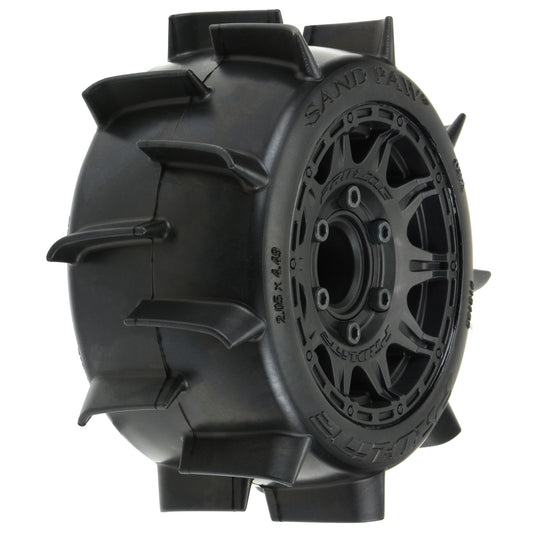Pro-Line 1:10 Sand Paw LP Front/Rear 2.8" MT Tires Mounted 12mm Blk R PRO10160-10