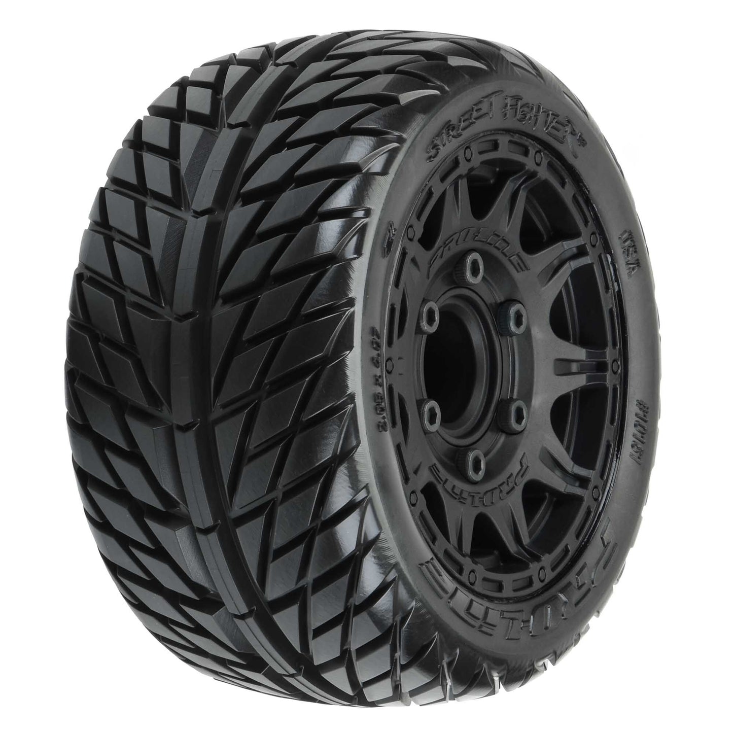 Pro-Line 1:10 Street Fighter LP Fr/Rr 2.8" MT Tires Mounted 12mm Blk PRO10161-10