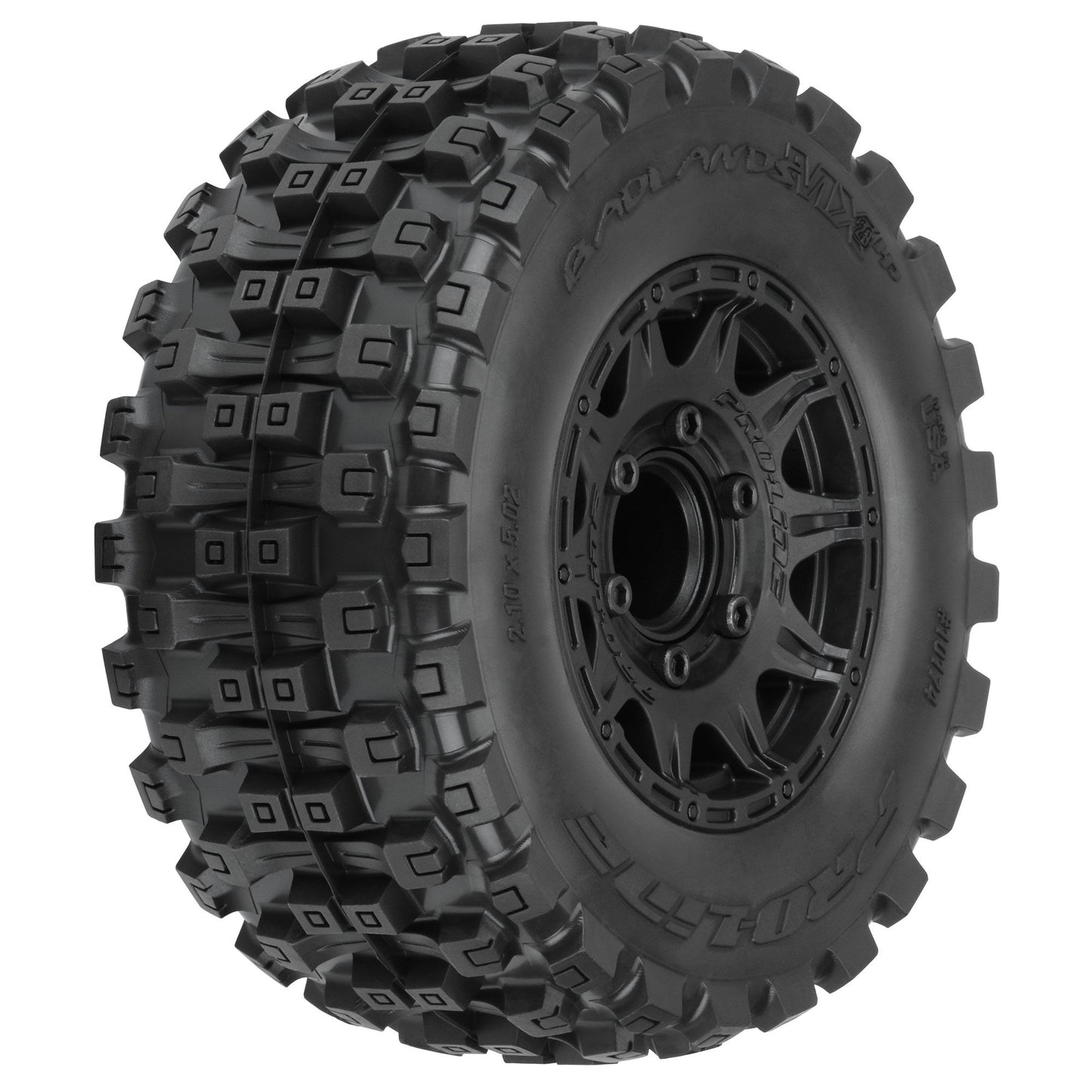 Pro-Line 1:10 Badlands MX28 BELTED F/R 2.8" MT Tres Mounted 12mm Blk PRO10174-10
