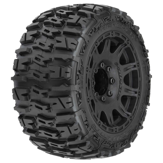 Pro-Line 1:8 Trencher LP F/R 3.8" MT Tires Mounted 17mm Blk Raid (2) PRO10175-10