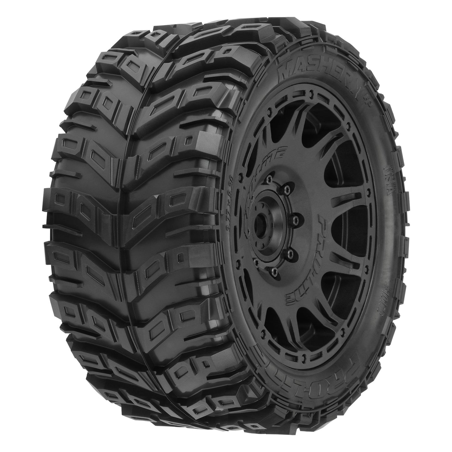 Pro-Line Racing MasherX HP Belted F/R 5.7" Tires Mounted on Raid 1:6 PRO10176-11