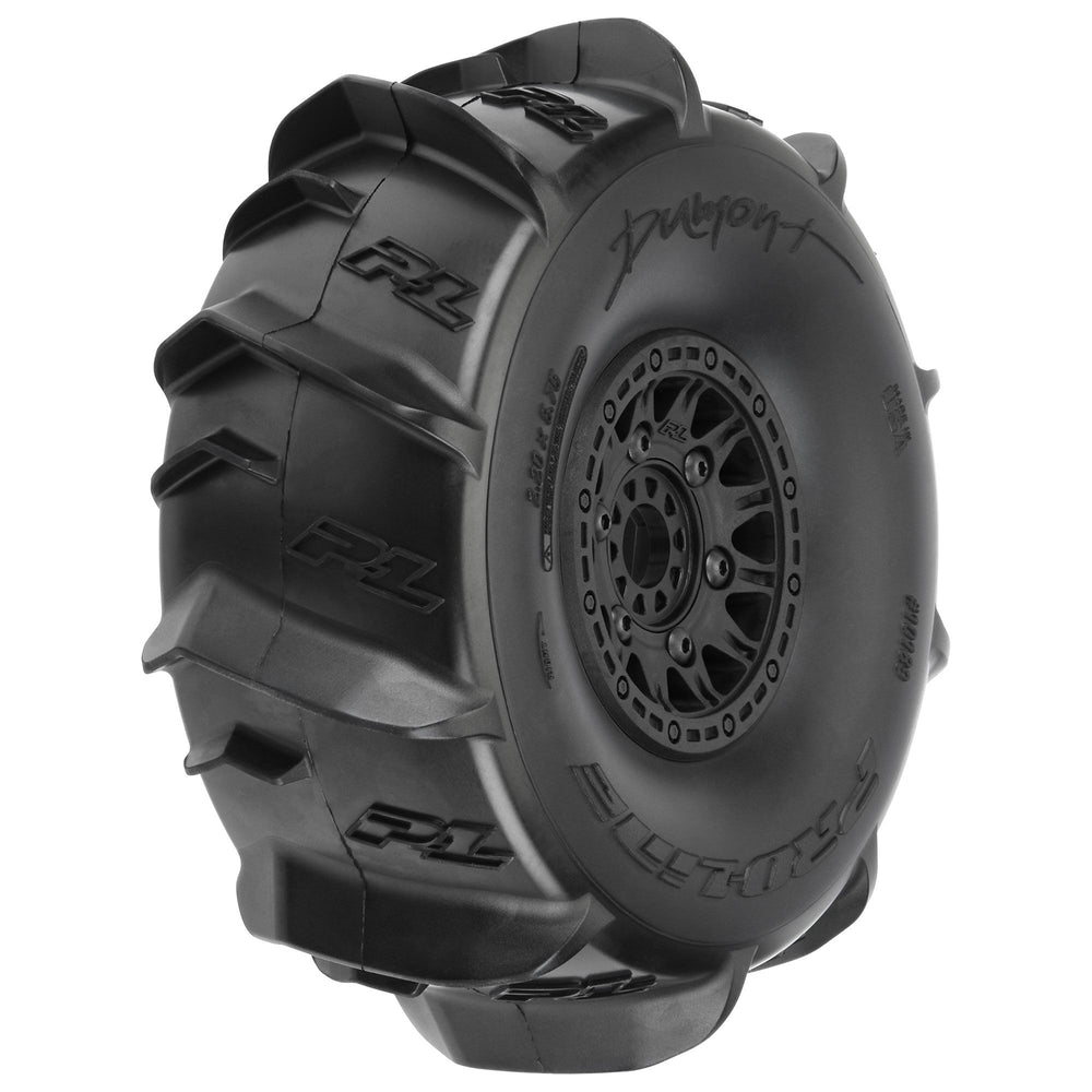 Pro-Line Racing Dumont Sand/Snow Tires Mounted on Raid Black 6x30 PRO1018911