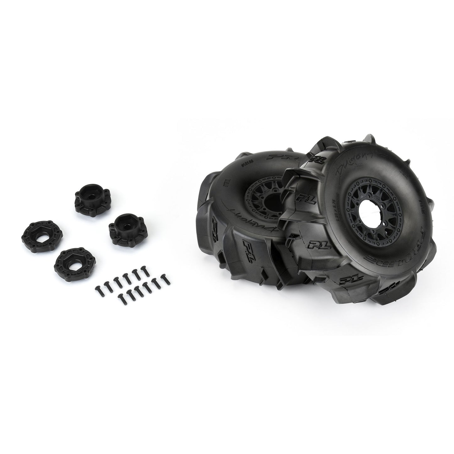 Pro-Line Racing Dumont Sand/Snow Tires Mounted on Raid Black 6x30 PRO1018911