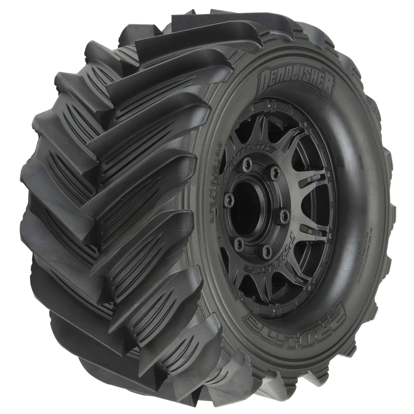 Pro-Line 1:10 Demolisher Front/Rear 2.8" MT Tires Mounted 12mm Blk Ra PRO10196-10