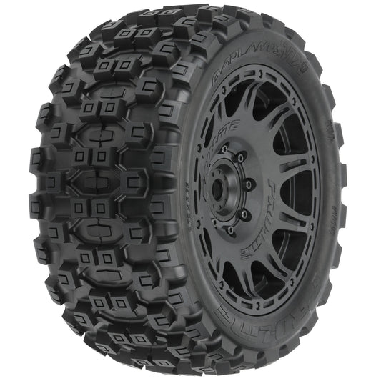 Pro-Line Racing Badlands MX57, 5.7" Tires Mounted on Raid 8x48 1:6 PRO10198-11