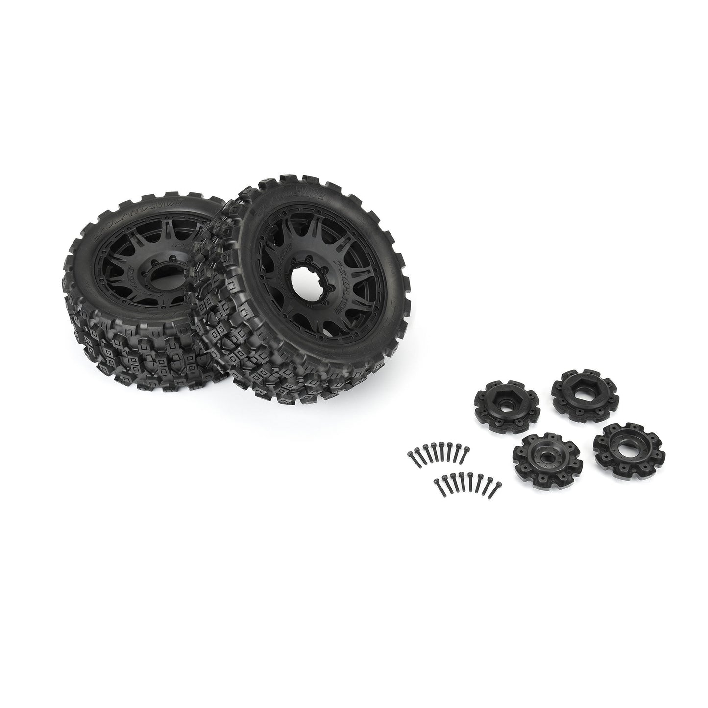 Pro-Line Racing Badlands MX57, 5.7" Tires Mounted on Raid 8x48 1:6 PRO10198-11