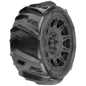 Pro-Line Racing Dumont Sand/Snow 5.7" Tires Mounted on Raid 8x48 1:6 PRO10202-11